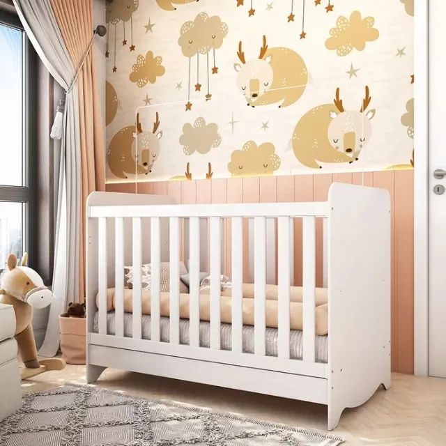 Berço Cama Americano Ben, 100% MDF - Peroba - Foto 2