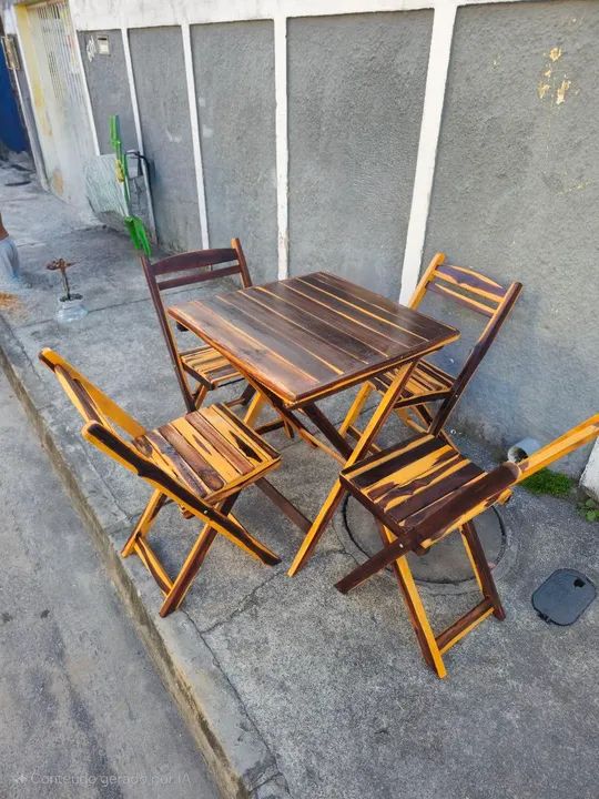 Conjunto de mesa dobrável NOVO  - Foto 4