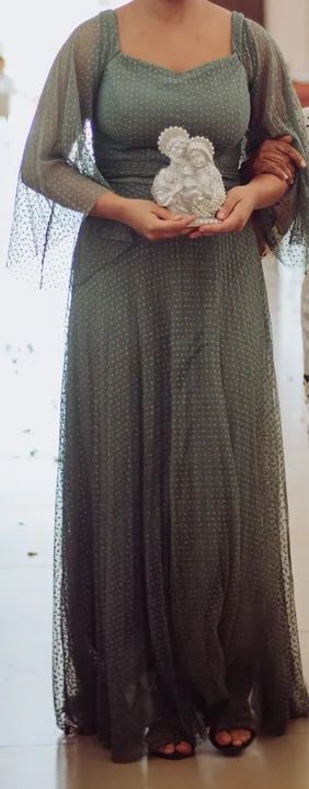Vestido de festa verde - Foto 4