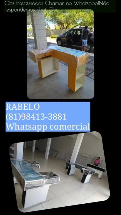 Balcão Caixa Checkout comercial de 1,20 e 1,50 de madeira em até 10x sem juros 