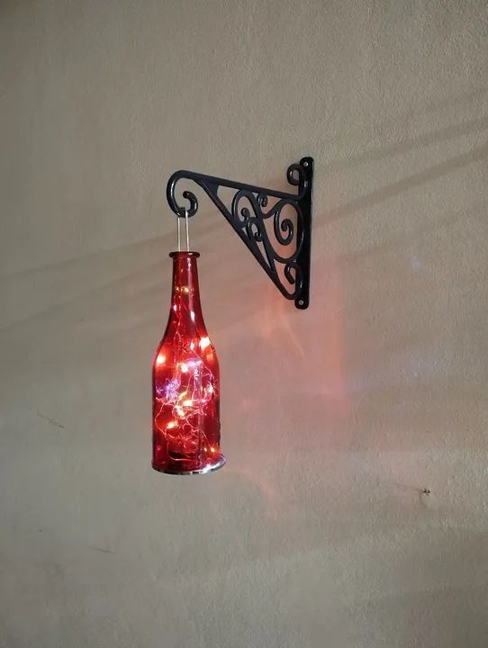 Luminária de Vidro pra vela e luz de led com suporte  - Foto 5