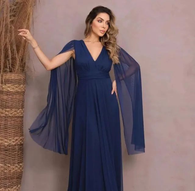 Vestido Longo Azul