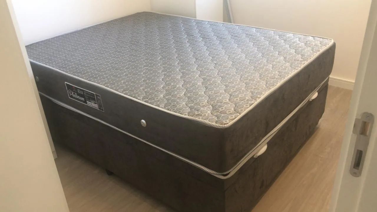 Cama box bau e colchão D45 genki kenko 
