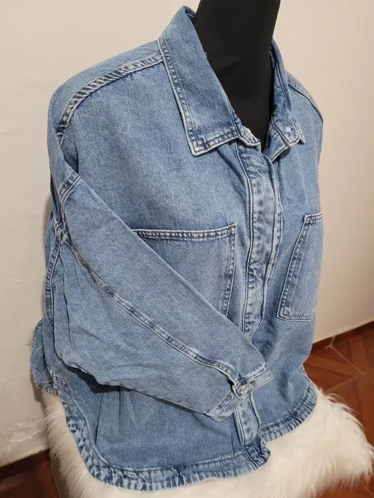 Jaqueta jeans curve plus size G2  - Foto 3