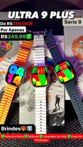 Novo Smartwatch Ultra 9 PLUS com Armazenamento Interno,e Brindes Exclusivos