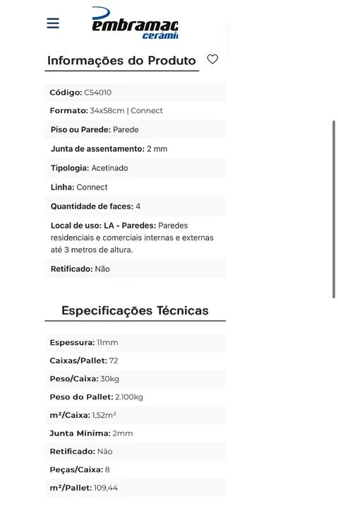 REVESTIMENTO EMBRAMACO CONNECT 34X58 ACETINADO BRICK RED C54010 - Foto 3