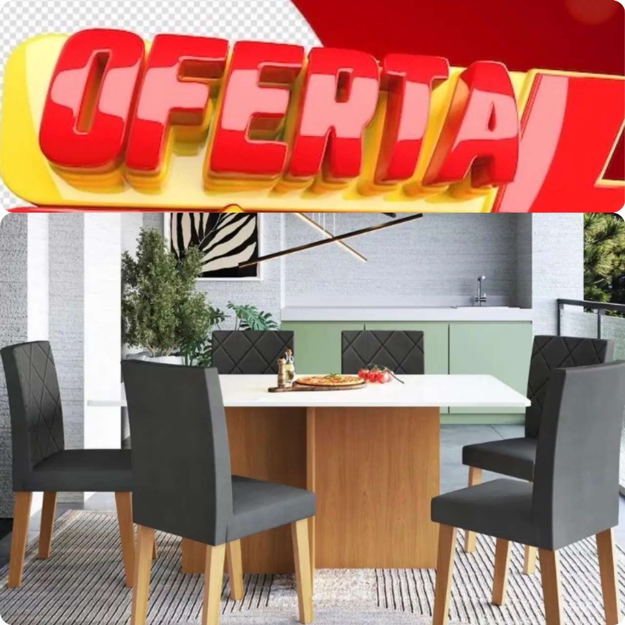 Oferta imperdível mesa de jantar 6 cadeiras 