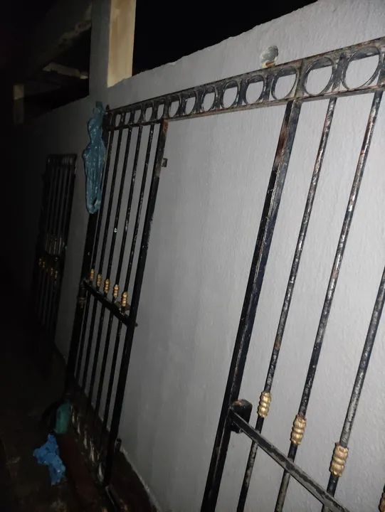 Portão de Ferro com Detalhes em Ouro