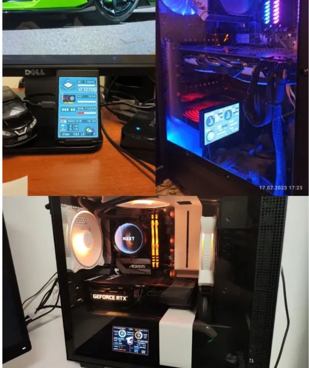 Mini Tela Ips Usb De 3,5 Polegadas Pc Monitor de temperatura - Foto 5