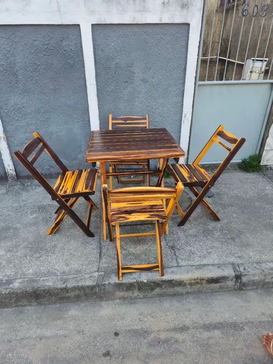Conjunto de mesa dobrável NOVO  - Foto 3