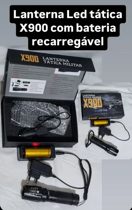 Lanterna Tática X900 Recarregável