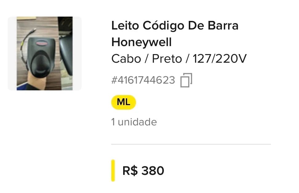 Leito Código De Barra Honeywell