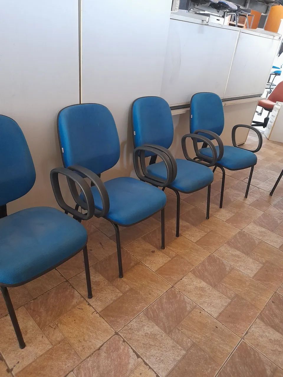Cadeiras de escritório - Azul - Usadas