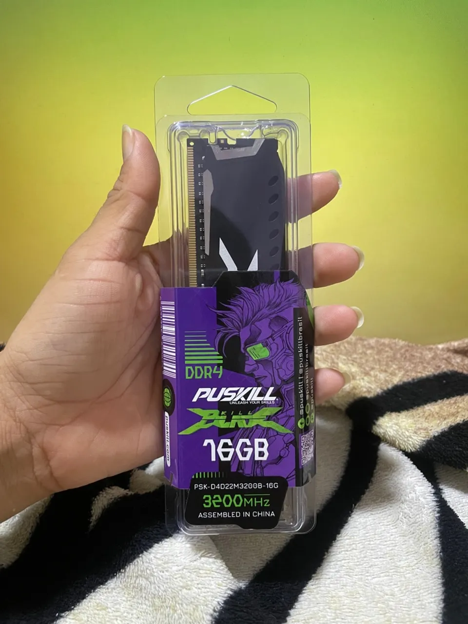 Memória RAM PUSKILL DDR4 16GB 3200MHz