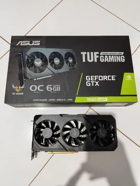 Placa de Vídeo ASUS TUF Gaming GeForce GTX 1660 Super 6GB GDDR6