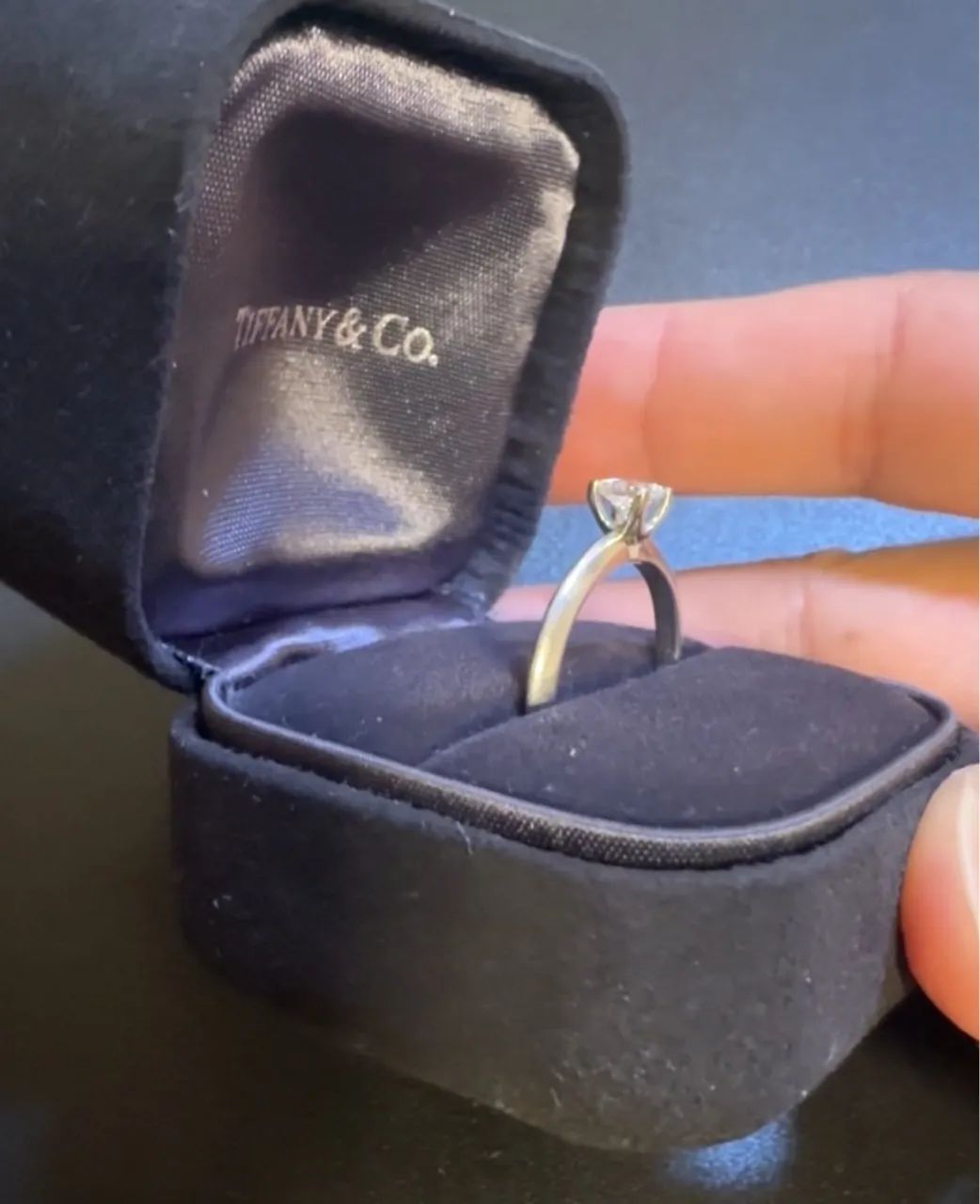 Anel de diamante corte princesa 0.35ct - Foto 2