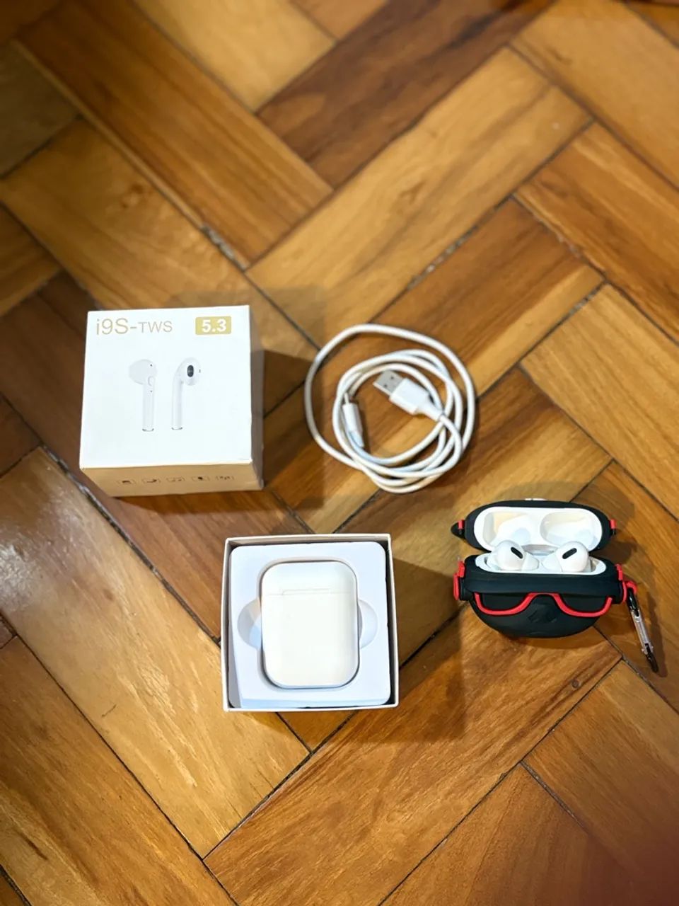 Fones de Ouvido Bluetooth i9S-TWS 5.3 + Airpod Pro5 (com case personalizado)