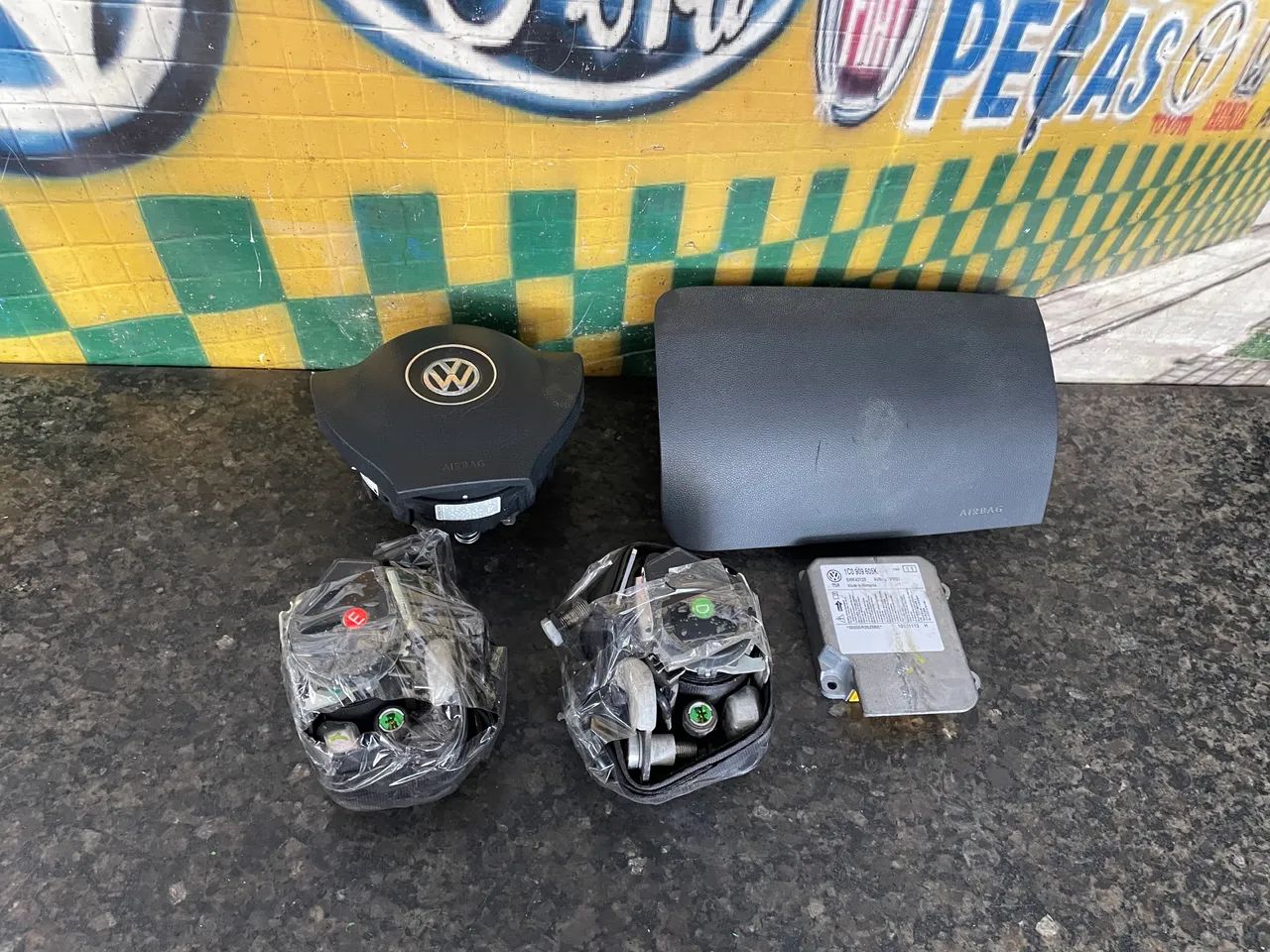 Kit airbag vw fox Crosfox spacefox 2011 a 2014 1c0909605k - Foto 3