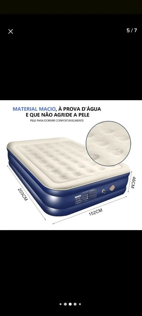 Colchão inflável automático Queen  - Foto 5