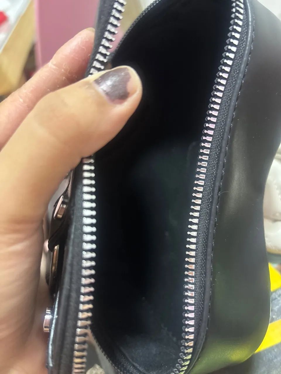 Bolsa de coração preta (SHEIN) - Foto 3