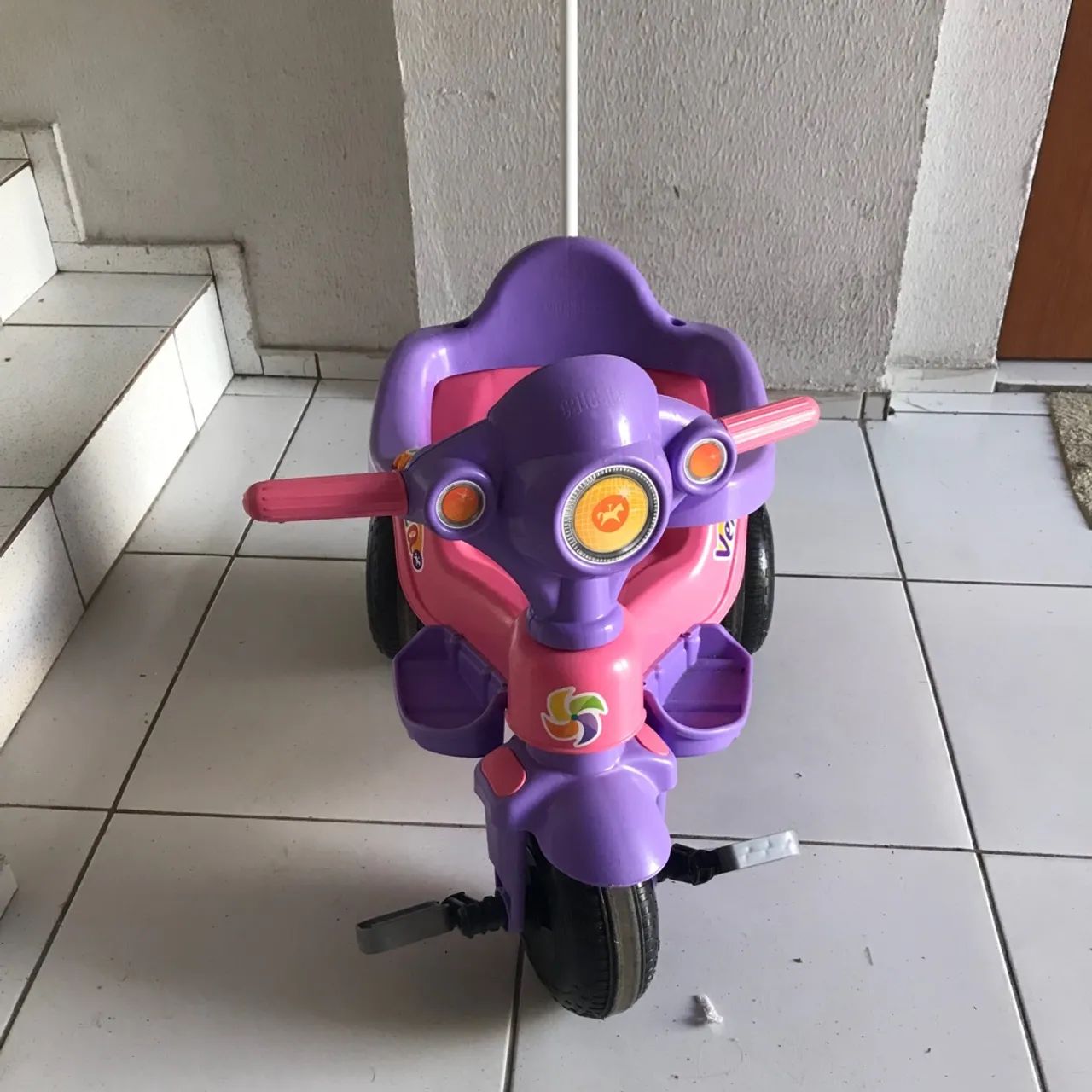 Triciclo Infantil Velocita Rosa e Roxo - Foto 4