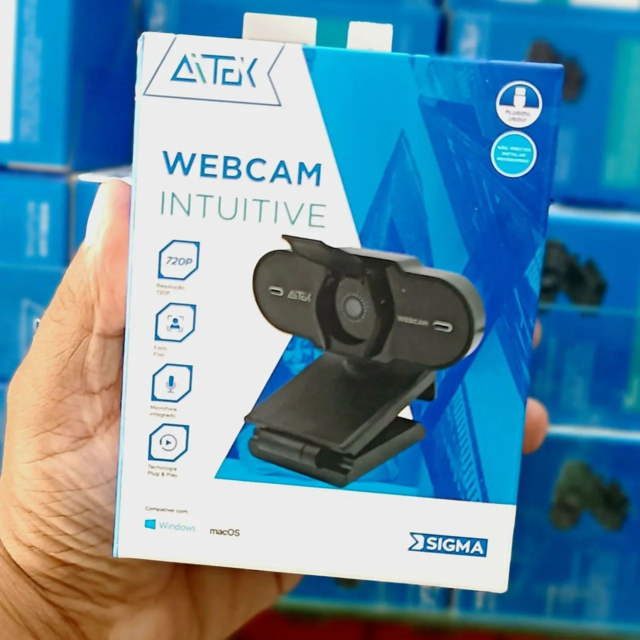 Webcam HD com Microfone Integrado - Entrega em toda São Luís e região<br>