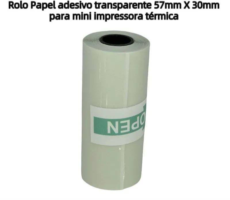Bobina para impressora Térmica Portátil, rolo adesivo 