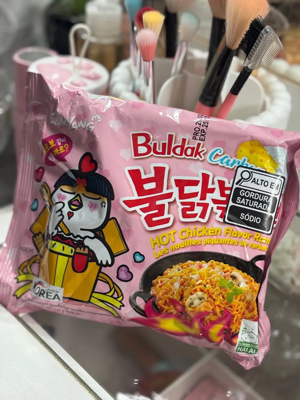 Macarrão Instantâneo Buldak Cheese - Saboroso e Picante! - Foto 4