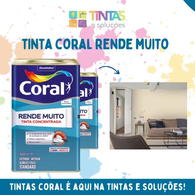Tinta Coral Rende Muito palha