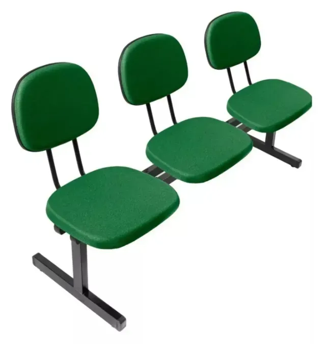 cadeira longarina verde e cinza estado de nova