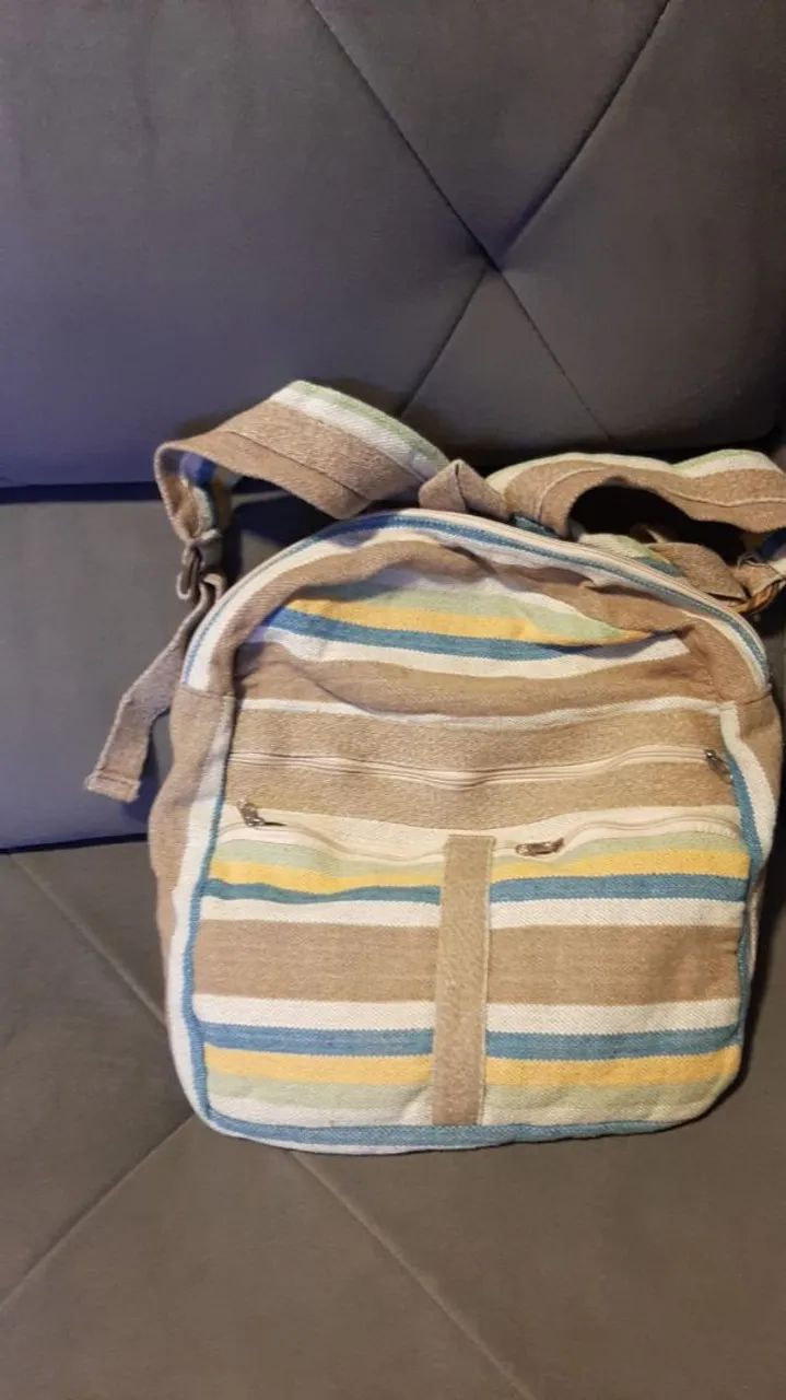 MOCHILA DE PANO TIPO REDE DE SACO