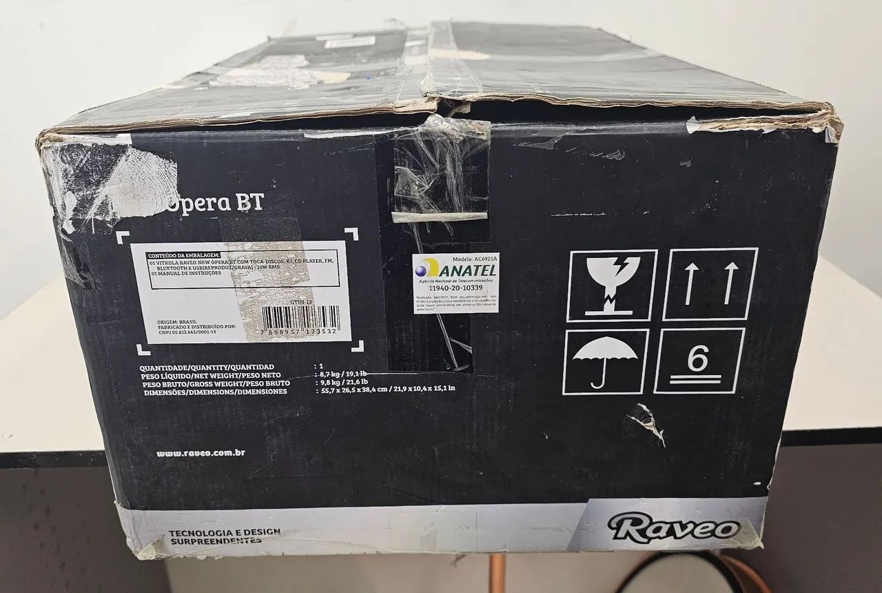 Raveo Ópera BT - Toca-Discos Retrô com Bluetooth - Foto 4