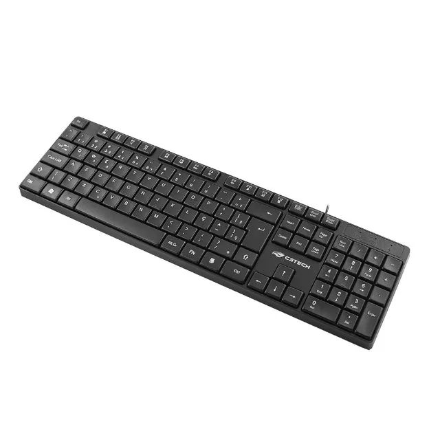Teclado USB Multimídia KB-M11BK Preto Basico C3Tech Loja Coimbra Computadores - Foto 2
