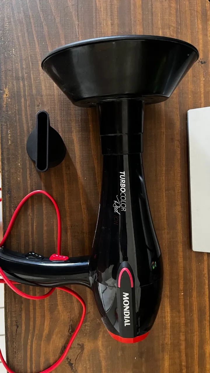 Secador Mondial Turbo Red Ion - Acompanha Difusor