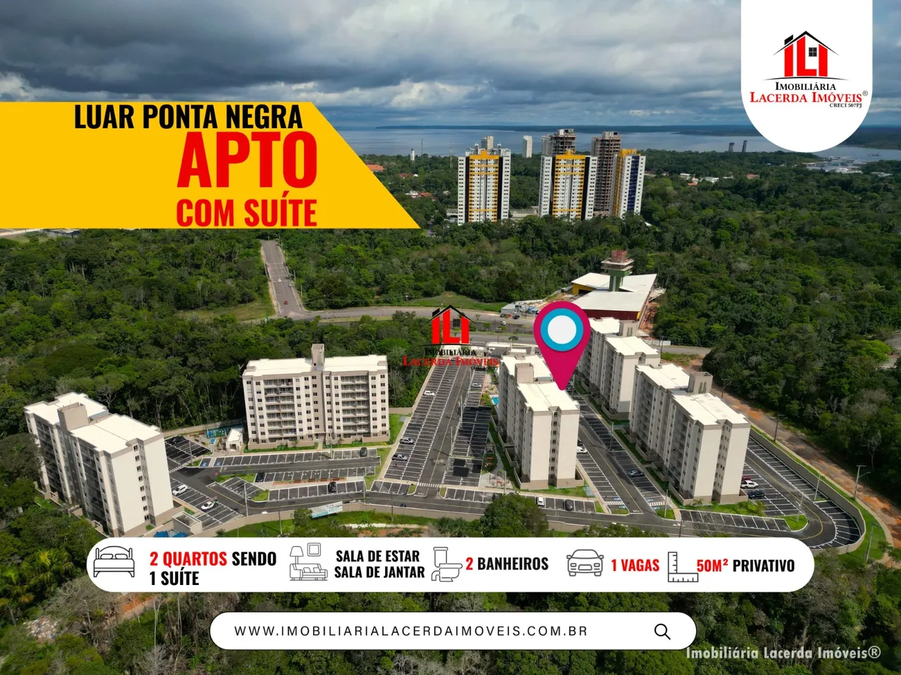 Luar Ponta Negra 50m² Aluguel