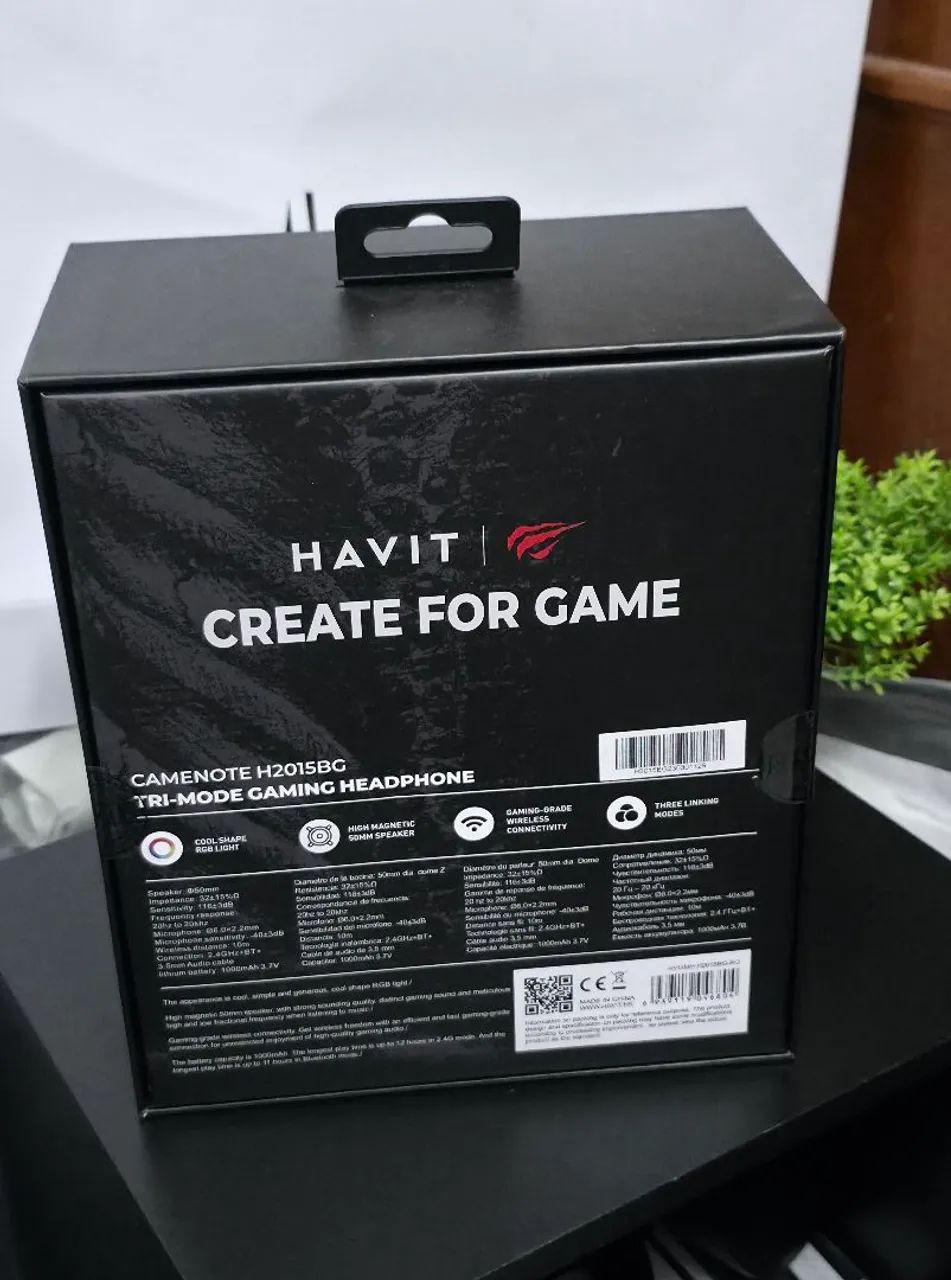 Headset Sem Fio Havit H2015BG - Bluetooth ou P3 - RGB - Lacrado - Foto 3