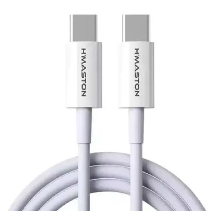 Cabo Turbo C-C 65w Tipo C Tipo C Branco H'Maston Iphone 15 16 Pro Max Plus Android - Foto 3