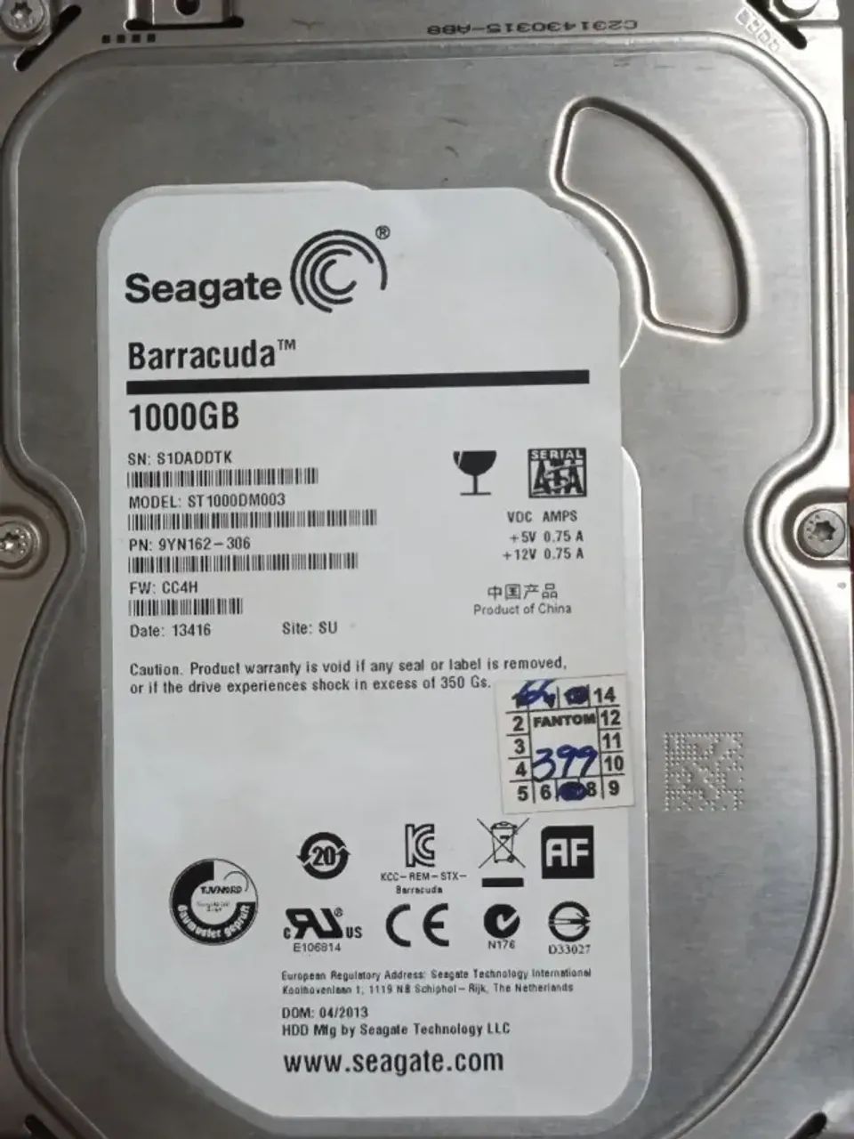 HD Seagate Barracuda 1TB64341174313987120