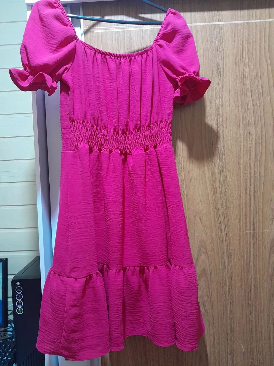 Vestido Rosa Decote Redondo - Foto 3