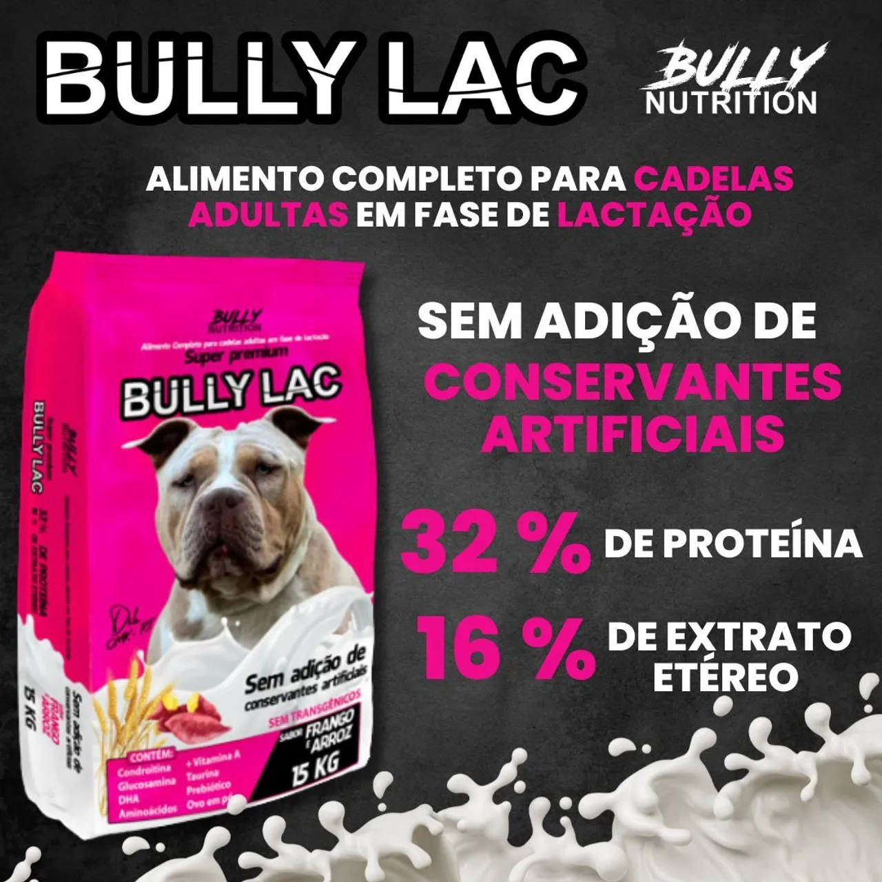 Ração Super Premium Bully Lac para Cadelas em Lactação