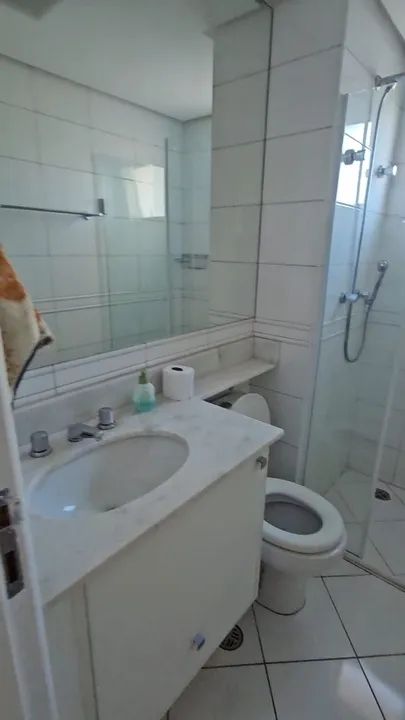 Bancada de banheiro COMPLETA (mármore branco + cuba + torneira + armário) - Foto 2