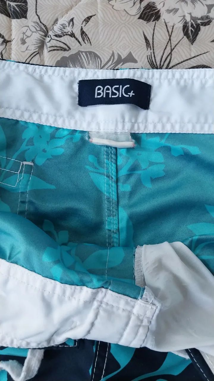 Bermuda de Praia Masculino Azul - Foto 2