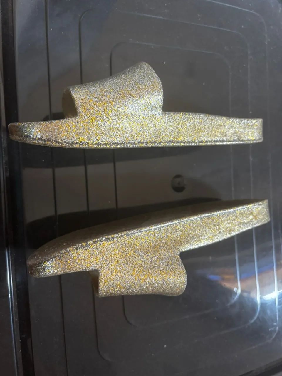 melissa beach slide com glittet dourado - Foto 3