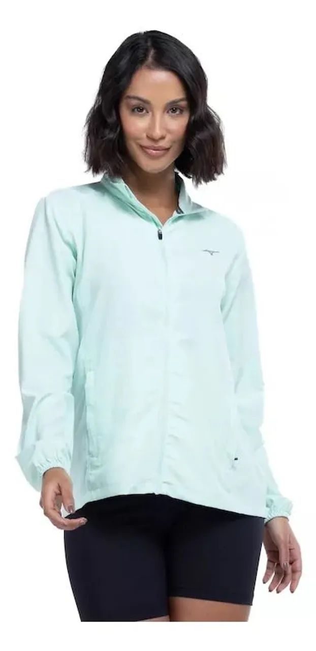 Jaqueta Corta vento Feminino Mizuno Original verde claro