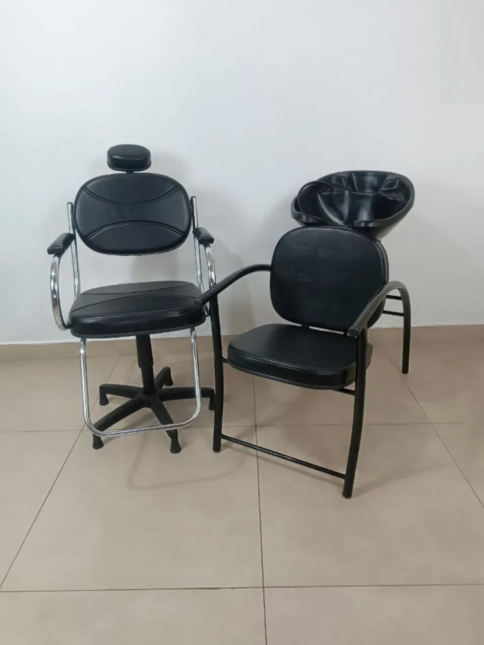 Cadeira para salão + Lavatório Simples cabeleireiro 