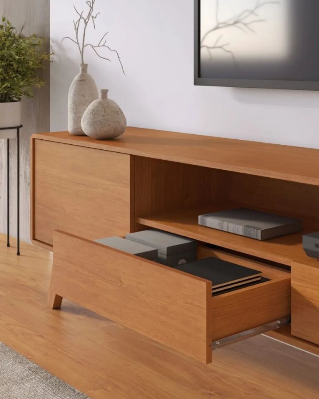 Painel + Rack Sinus 1,80m  100% MDF  Pronta Entrega! - Foto 3