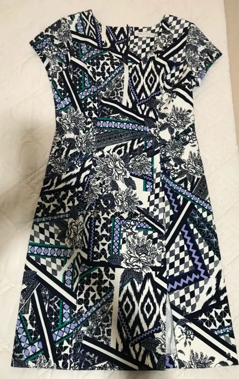 Vestido estampado geométrico