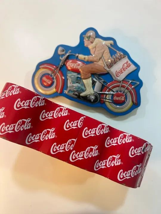 Caixa de metal Coca-Cola antiga - Foto 3