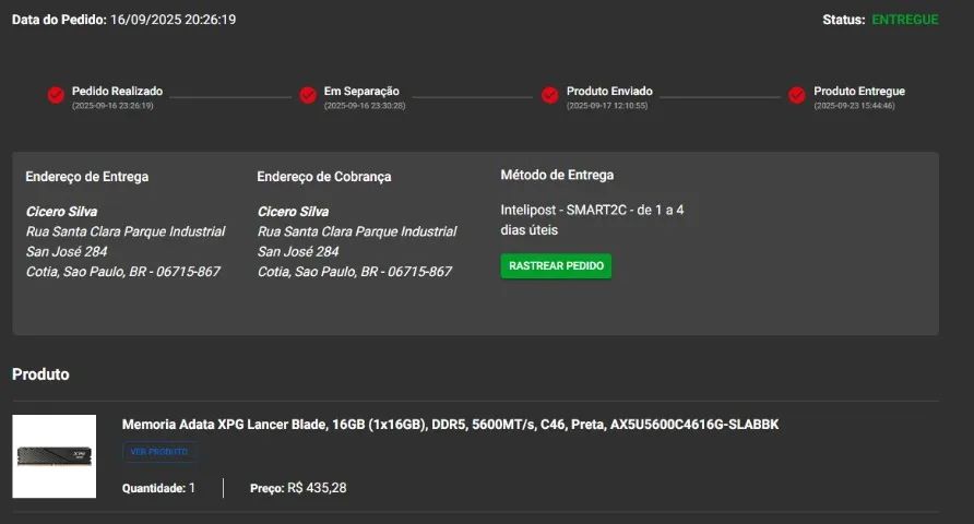 Memória DDR5 XPG Lancer Blade64308008178307123