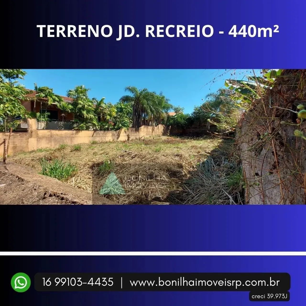 Lote/Terreno para venda possui 440 metros quadrados em Jardim Recreio - Ribeirão Preto - S